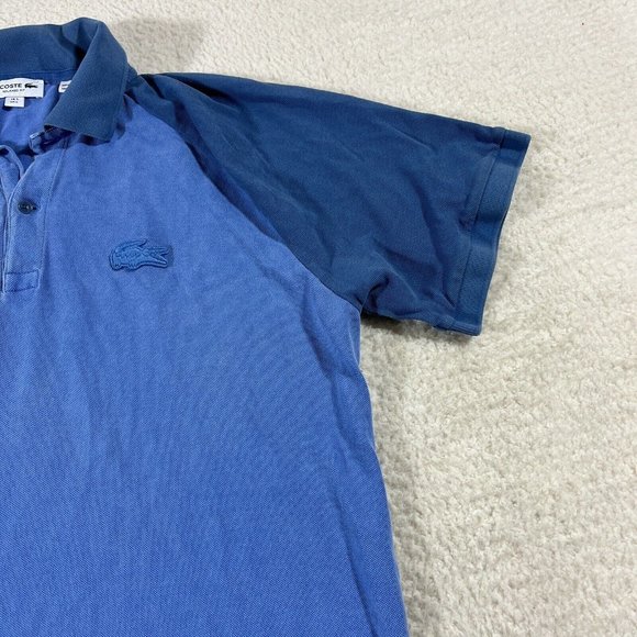 Lacoste Polo Shirt Mens Large Blue Big Alligator Golf Collared Short Sleeve - Picture 3 of 10